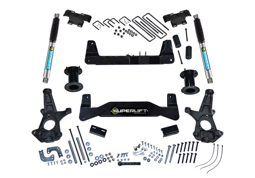 07-16 Chevy/GMC Silverado/Sierra 1500 2WD 6.5in Suspension Lift Kit For Cast Steel Control Arms w/Bilstein Rear Shocks - Superlift Suspension