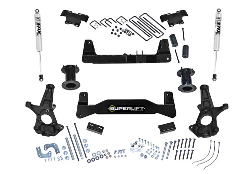 07-16 Chevy/GMC Silverado/Sierra 1500 2WD 6.5in Suspension Lift Kit w/Cast Steel Control Arms Fox Shocks - Superlift Suspension