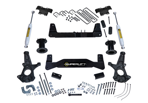 07-16 Chevy/GMC Silverado/Sierra 1500 2WD 6.5in Suspension Lift Kit w/Cast Steel Control Arms SL Rear Shocks - Superlift Suspension