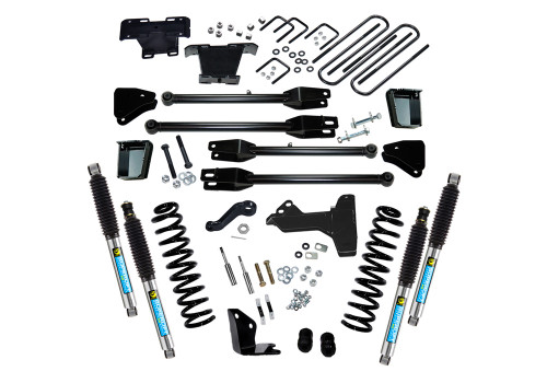 05-07 Ford F250/F350 4WD Diesel 6in Suspension Lift Kit w/4-Link Conversion Bilstein Shocks - Superlift Suspension