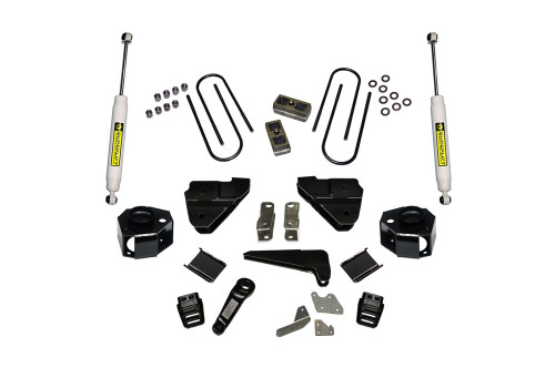 13-18 Ram 3500 4WD Diesel 4in Front Suspension Lift Kit w/Front Shock Brackets SL Rear Shocks - Superlift Suspension