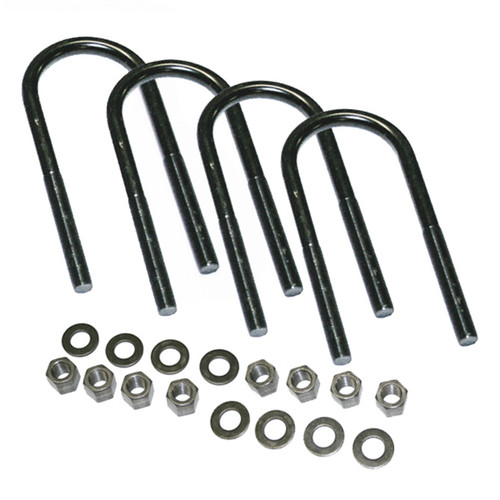 5/8 x 3 3/8 x 12in U-Bolt Round w/Hardware 4 Pack - Superlift Suspension