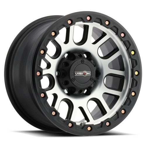 18x9 5x150 5.7BS Nemesis Black Machined - Vision Wheel