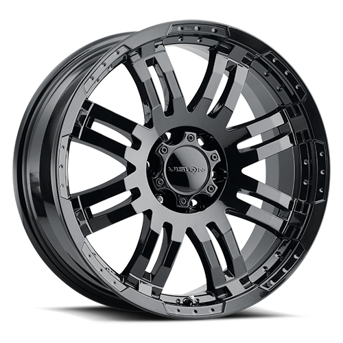 16x8 5x135 4.45BS Warrior Black - Vision Wheel