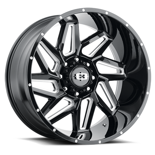 20x10 8x6.5 4.5BS Spyder Black Milled - Vision Wheel