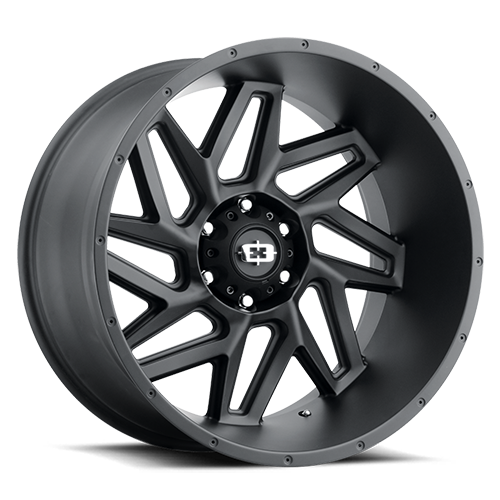 22x10 5x5.5 4.75BS Spyder Black - Vision Wheel