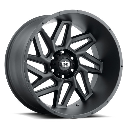 20x12 5x5.0 4.5BS Spyder Black - Vision Wheel