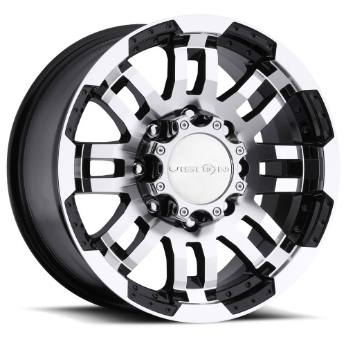 17x8.5 8x170 5.4BS Warrior Black Machined - Vision Wheel 17x8.5 8x170 5.4BS Warrior Black Machined - Vision Wheel