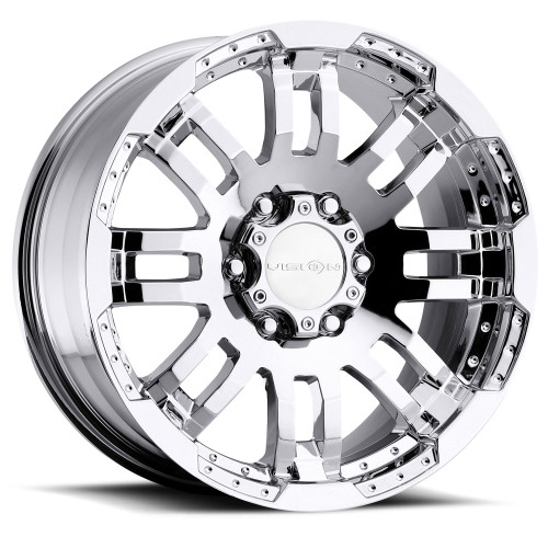 17x8.5 5x5.5 5.45BS Warrior Chrome - Vision Wheel