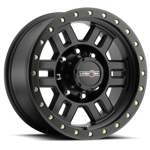 18x9 8x6.5 5.4BS 398 Manx Black - Vision Wheel