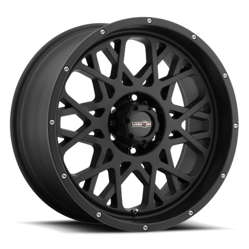 22x12 5x5.5 4.5BS Rocker Black - Vision Wheel