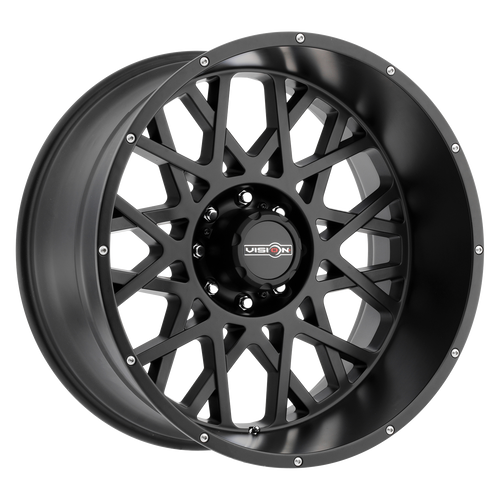 20x9 8x6.5 5.5BS 412 Rocker Satin Black - Vision Wheel