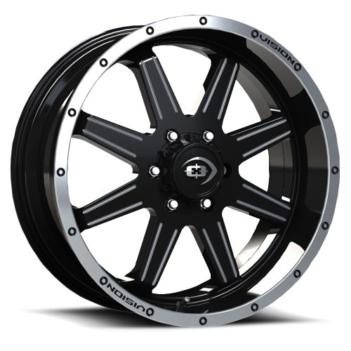 20x9 6x120 5.4BS Cannibal Black Machined - Vision Wheel