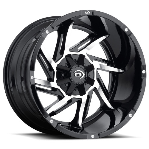 20X12 6X135 4.5BS Gls Blk Machined Face Prowler - Vision Wheel