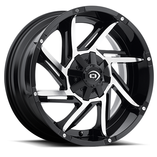 18x9 5x4.5 4.5BS Prowler Black Machined - Vision Wheel