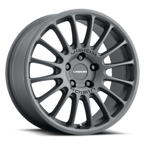 18x8 5x4.5 6BS Monaco Black - Vision Wheel