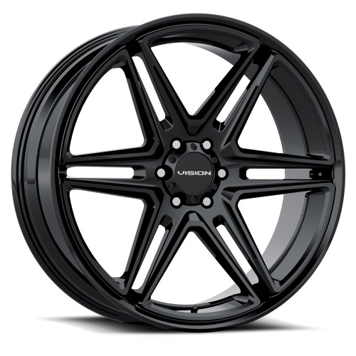 20x9 5x5.5 5.57BS Wedge Black - Vision Wheel