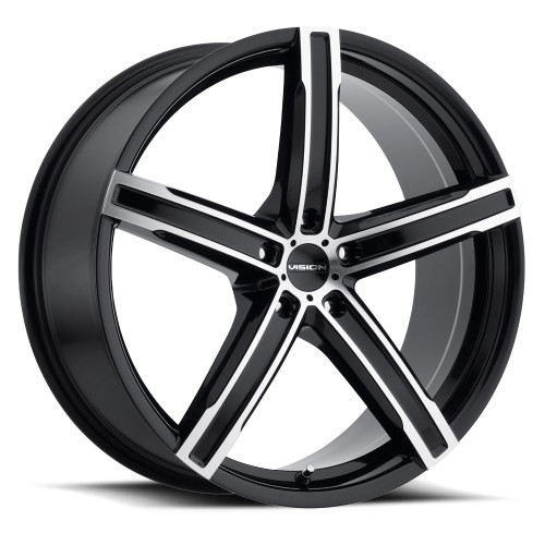 17x7  5x4.75 5.5BS Boost Black Machined - Vision Wheel