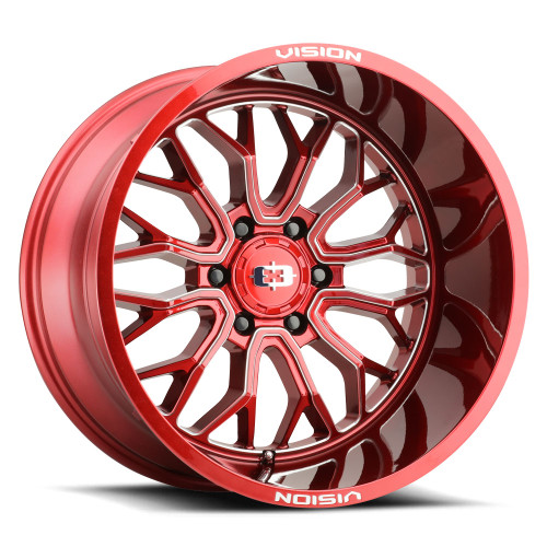 22x12 8x6.5 4.5BS Riot Red - Vision Wheel