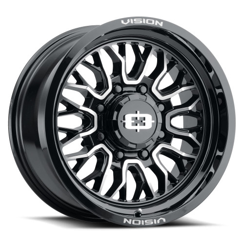 18x9 8x6.5 5.5BS Riot Black Machined - Vision Wheel