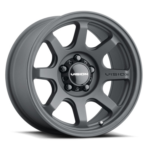 17x9 5x5.5 4.5BS Flow Black - Vision Wheel