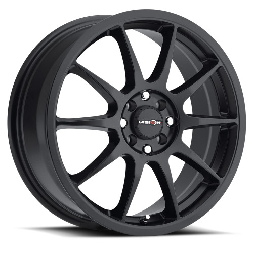 15x6.5 4x100 5.25BS Bane Black - Vision Wheel
