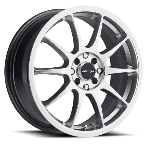 16x7 4x100 5.65BS Bane Silver - Vision Wheel