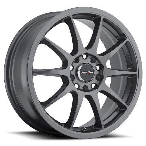 16x7 4x100 5.5BS Bane Gunmetal - Vision Wheel