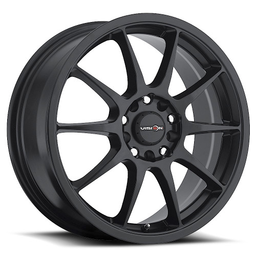 16x7 5x100 5.5BS Bane Black - Vision Wheel