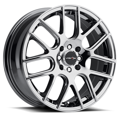 14x5.5 4x100 4.75BS Cross Chrome - Vision Wheel