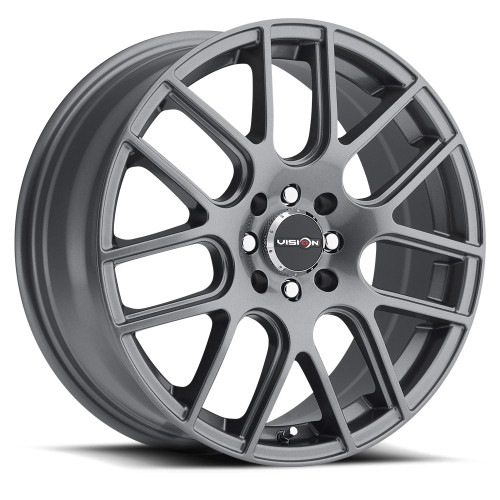 15x6.5 4x100 5.25BS Cross Black - Vision Wheel - NTWOnline