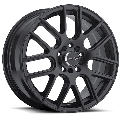 15x6.5 5x100 5.25BS Cross Black - Vision Wheel
