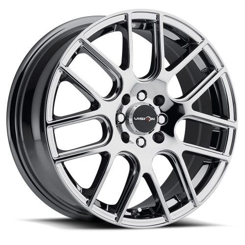 16x7 4x100 5.5BS Cross Chrome - Vision Wheel