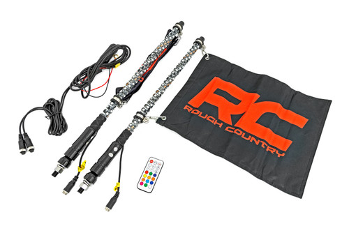 LED Light Whip Kit 2 ft Multi-Color 2-pc