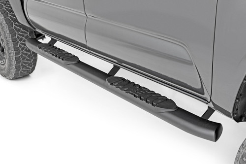 Oval Nerf Step Double Cab Black Toyota Tacoma 2WD/4WD (05-23)