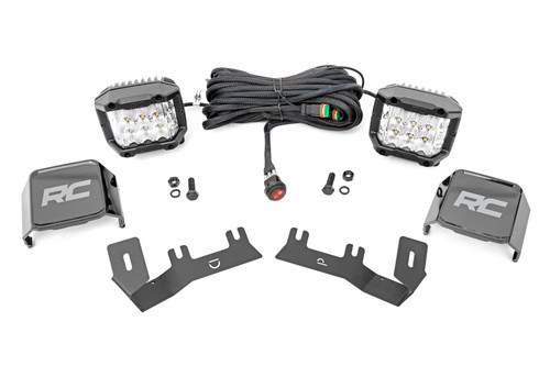 LED Ditch Light Kit 3in OSRAM Pair Wide Chevy/GMC 1500 (14-18)