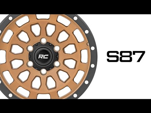 17X8.5 5X4.5 +0mm Simulated Beadlock Bronze Blk87 Series - Rough Country