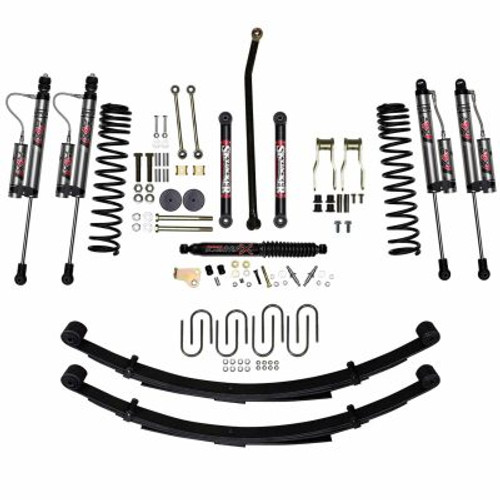 84-01 Jeep XJ 4.5in Suspension Lift System With ADX 20 Remote Reservoir Monotube Shocks - Skyjacker