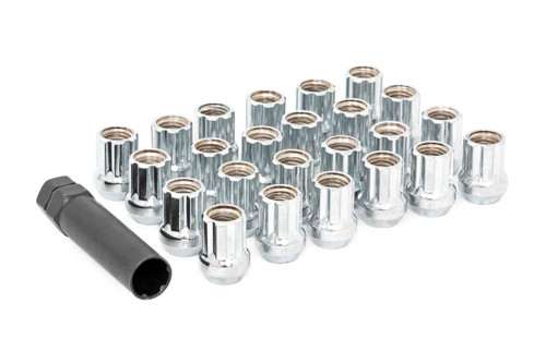 M12 x 1.5 Lug Nut Set of 24 Chrome Open End Ford Bronco 4WD (2021-2023)