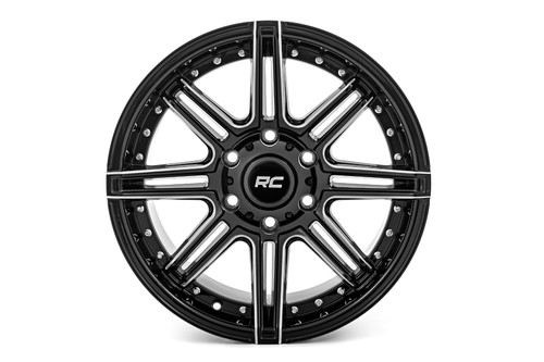 17X8.5 5X4.5 -12mm One-Piece Gloss Blk88 Series - Rough Country