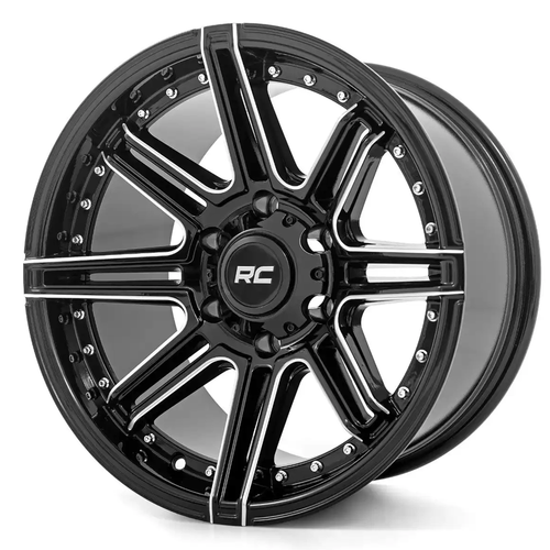 20X10 6X135 -19mm One-Piece Gloss Blk88 Series - Rough Country