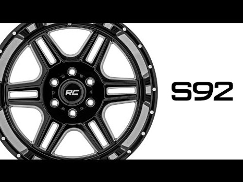 20X12 6X135 -44mm Mach One-Piece Gloss Blk92 Series - Rough Country