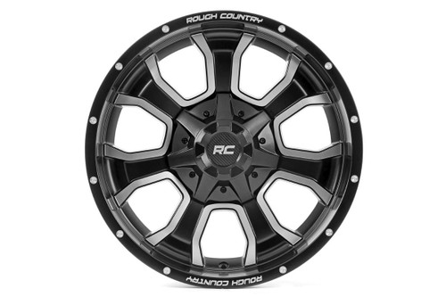 20X10 8X6.5 -18mm One-Piece Matte Blk93 Series - Rough Country
