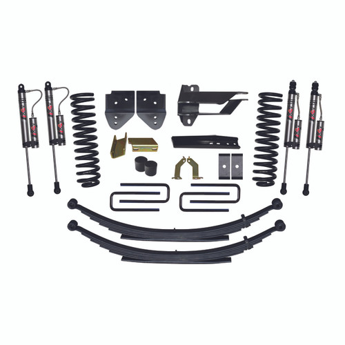 17-22 Ford F250,F350 Gas 4WD 4 in. Suspension Lift System With Leaf Springs & ADX 2.0 Remote Reservoir Monotube Shocks - Skyjacker