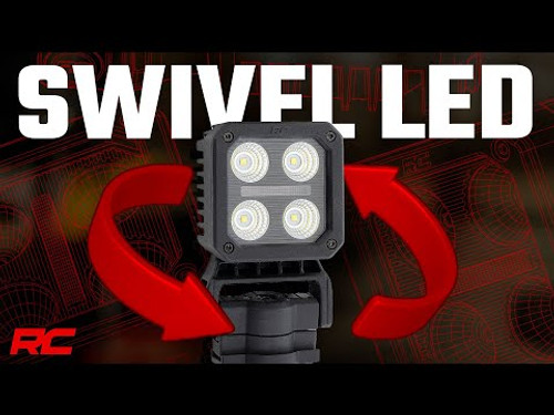 LED Light Pair 2" Square Flood Swivel Mount