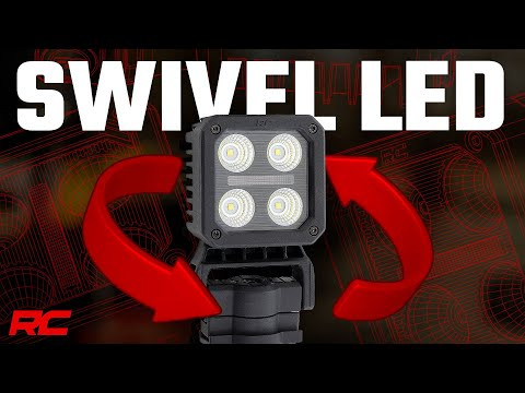 LED Light Pair 2" Square Flood Swivel Mount