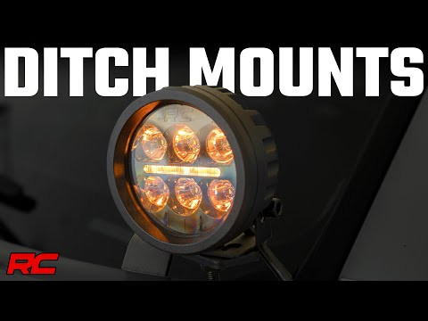 LED Light Ditch Mount 2" Black Pair Amber DRL Toyota Tacoma (16-23)