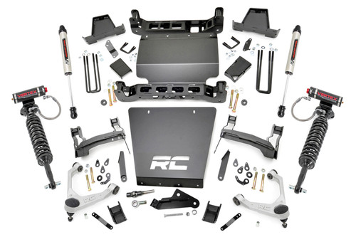7" Stamped Steel LCA Lift Kit Forged UCA Bracket Vertex/V2 Shks Chevy/GMC 1500 (16-18)