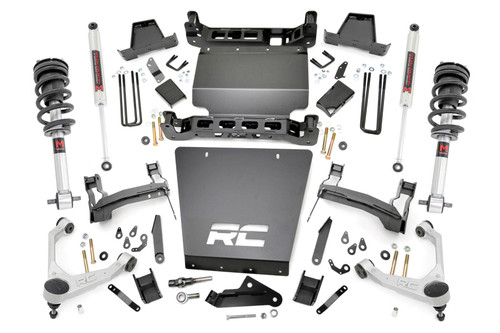 7" Stamped Steel LCA Lift Kit Forged UCA Bracket M1 Struts/M1 Chevy/GMC 1500 (16-18)