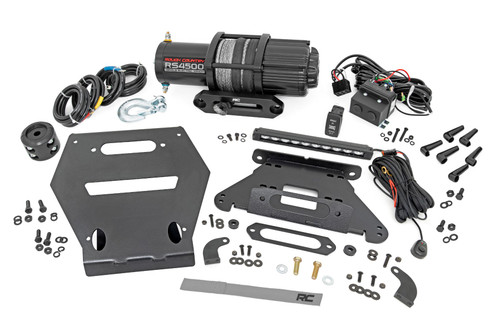 22 Polaris RZR Pro R Led Light Winch Mount RS4500S Black Slimline 